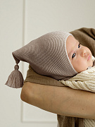 Шапочка вязаная AmaroBaby Pure Love Sweet коричневый 38