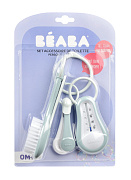 Набор Beaba щипчики для ногтей, термометр, расческа с щеткой 920371 GREEN BLUE