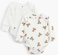 Боди с длинный рукавом Happy Baby 2 штуки milky&bears 62
