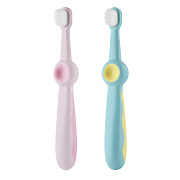Зубная щетка для детей Roxy-Kids Смайлик ультрамягкая 2 шт RTB-013-BB Бирюзовый+Розовый