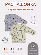 Распашонка Rant Hugs and Kisses 53/54 2 шт Grey Green 68