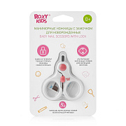 Маникюрные ножницы Roxy-Kids для новорожденных с замочком RPS-001-С коралловый