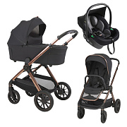 Детская коляска 3 в 1 Espiro Code 2025 и автокресло Pi Black 10 clever black/Чёрный (Black 110)