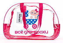 Сумка в роддом Vikalex 30х45х25 розовый