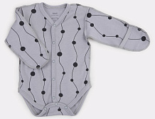 Боди Rant Hugs and Kisses Pattern с длинным рукавом Grey 62
