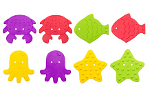 Антискользящие мини-коврики Roxy-Kids Sea Animals 8 шт RBM-010-8 яркий