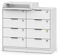 Комод Pituso Kids Optimum ЛДСП Белый-белый