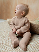 Комплект вязаный детский AmaroBaby Pure Love Set штанишки с кофточкой демисезонный бежевый 56