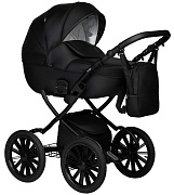 Детская коляска Indigo Mio Eco Plus 14 2 в 1 01 черная кожа