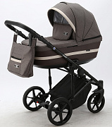 Детская коляска Adamex Rimini 3 в 1 RI85-TIP св.шоколад+т.коричнев.кожа+св.беж.отделка